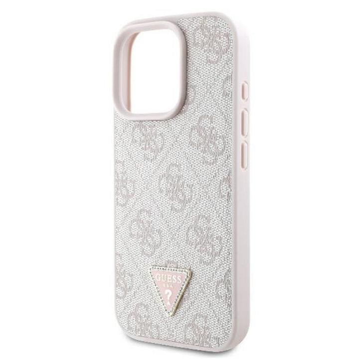 GUESS futerał do IPHONE 16 Pro Max GUHCP16XP4TDPP (PU Leather 4G Triangle Strass) różowy