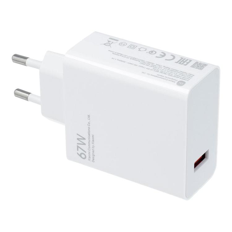 XIAOMI oryginalna ładowarka sieciowa USB A QC3.0 3A 67W MDY-12-EH biała bulk