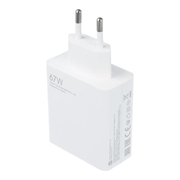 XIAOMI oryginalna ładowarka sieciowa USB A QC3.0 3A 67W MDY-12-EH biała bulk