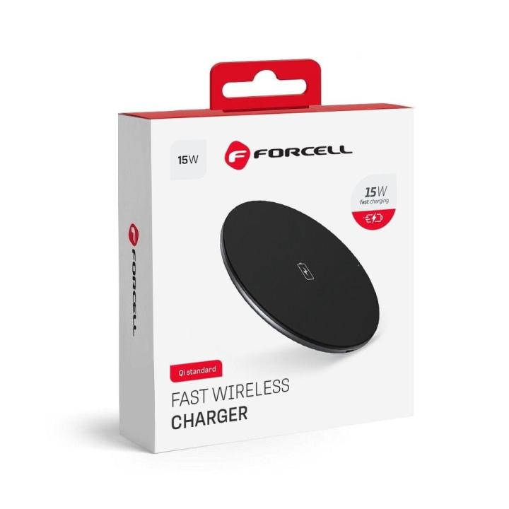 FORCELL F-ENERGY szybka ładowarka indukcyjna Qi QC 15W czarna