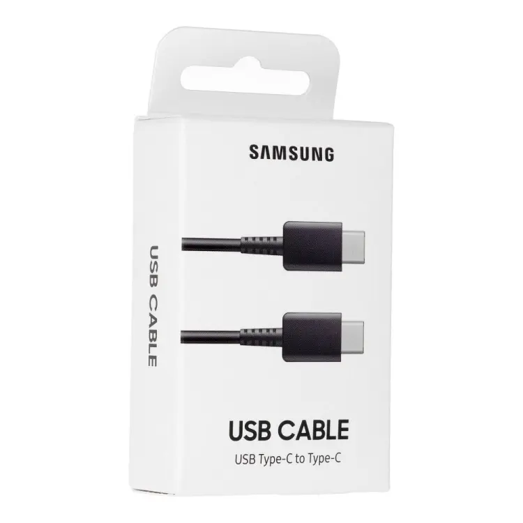 SAMSUNG oryginalny kabel Typ C do typ C EP-DA705BBEGWW 1 m czarny blister