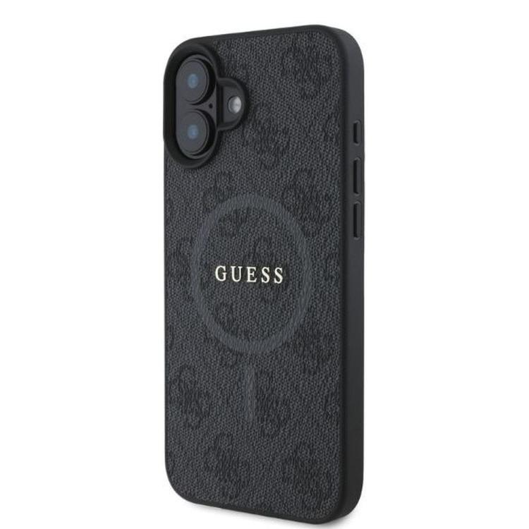 GUESS futerał do IPHONE 16 kompatybilny z MagSafe GUHMP16SG4GFRK (PU 4G Ring Classic Logo) czarny