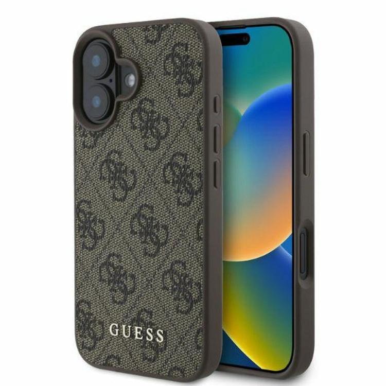 GUESS futerał do IPHONE 16 GUHCP16SG4GFBR (PU 4G Classic) brązowy