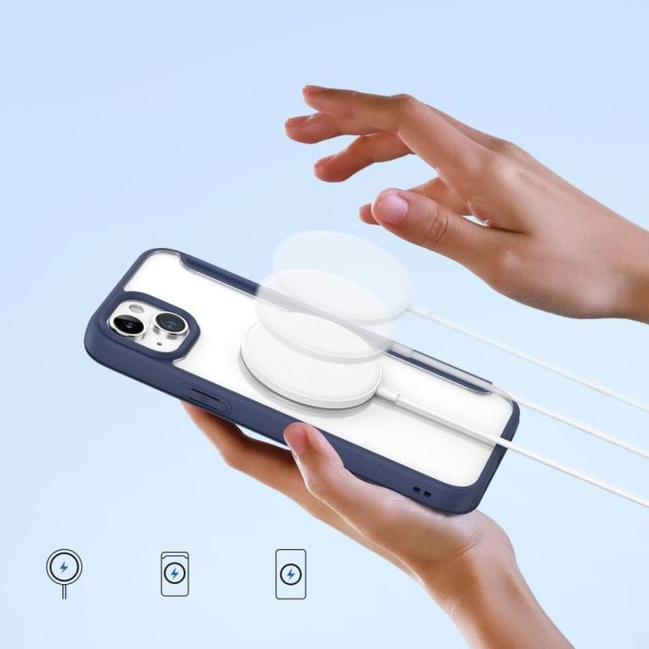 DUX DUCIS kabura SKIN X PRO kompatybilna z MagSafe do IPHONE 15 Plus niebieska