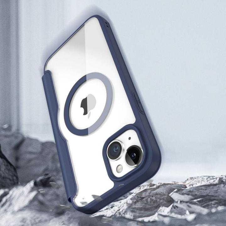 DUX DUCIS kabura SKIN X PRO kompatybilna z MagSafe do IPHONE 15 Plus niebieska