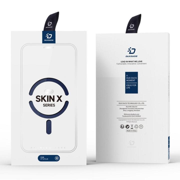 DUX DUCIS kabura SKIN X PRO kompatybilna z MagSafe do IPHONE 15 Plus niebieska