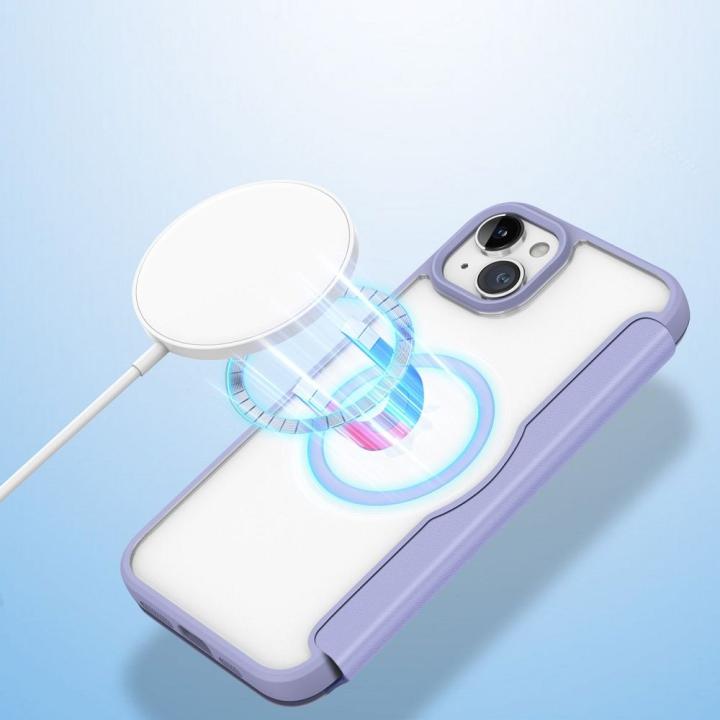 DUX DUCIS kabura SKIN X PRO kompatybilna z MagSafe do IPHONE 15 Plus fioletowa