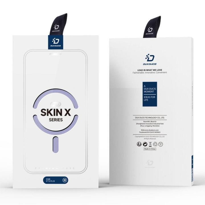 DUX DUCIS kabura SKIN X PRO kompatybilna z MagSafe do IPHONE 15 Plus fioletowa