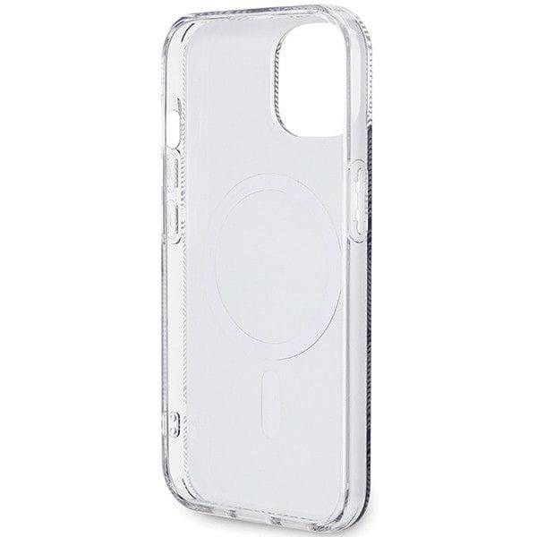 GUESS futerał do IPHONE 15 Plus kompatybilny z MagSafe GUHMP15MHGCUSTGK do iPhone 15 Plus (IML GCUBE) czarny