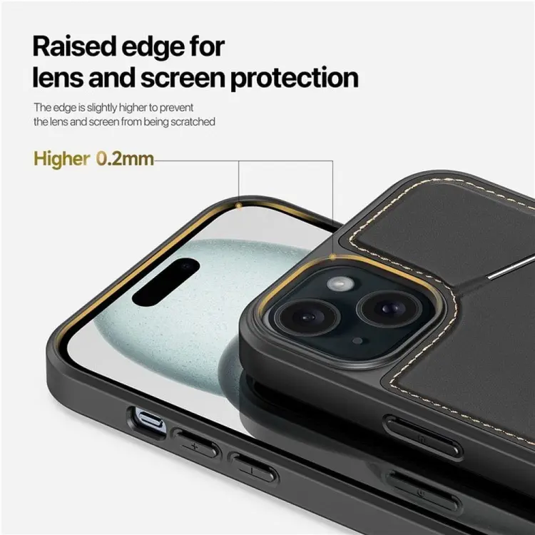 DUX DUCIS futerał RAFI II MAG z podstawką kompatybilny z MagSafe do IPHONE 15 Plus czarny