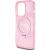 GUESS futerał do IPHONE 15 Pro kompatybilny z MagSafe GUHMP15LHRSGSP (Glitter Script Logo Ring stand) różowy