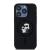 KARL LAGERFELD futerał do IPHONE 15 Pro kompatybilny z MagSafe KLHMP15LSCMKCRHK (Silicone KC Body Ring) czarny