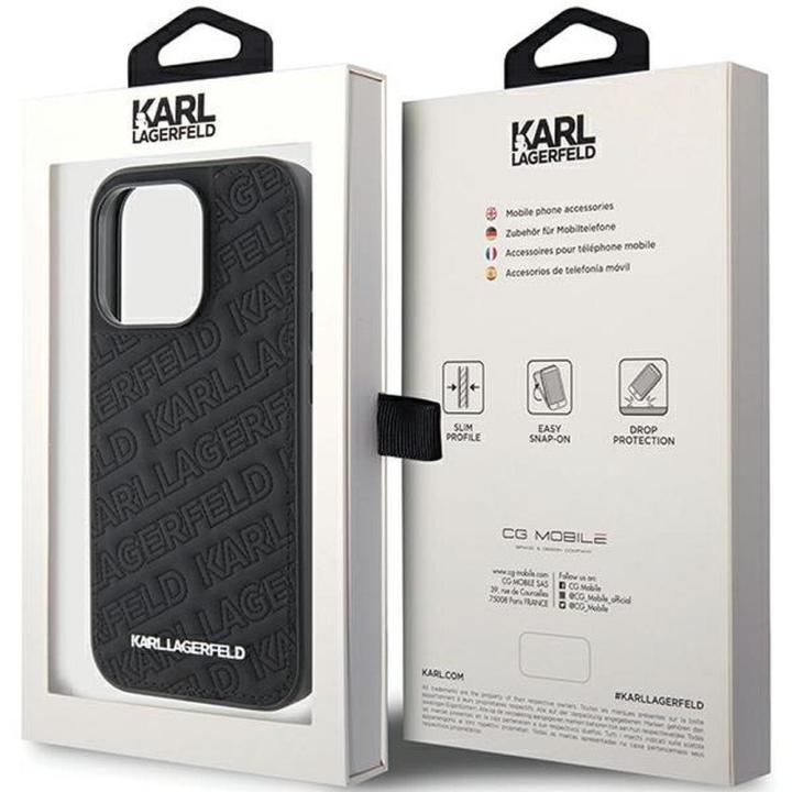KARL LAGERFELD futerał do IPHONE 15 Pro KLHCP15LPQKPMK (Quilted Pattern) czarny