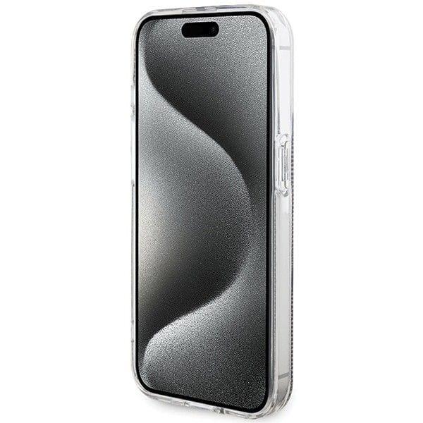 GUESS futerał do IPHONE 15 Pro GUHCP15MH4PSEGW (4G Gold Stripe) brązowy