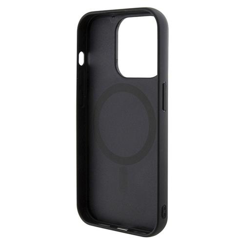GUESS futerał do IPHONE 15 Pro kompatybilny z MagSafe GUHMP15LHGCFSEK (CUBE Stripes) czarny