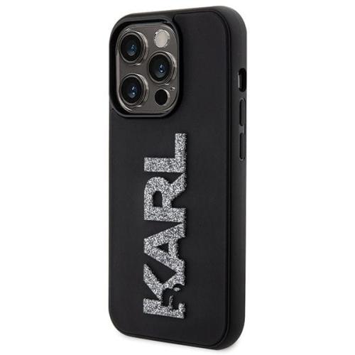 KARL LAGERFELD futerał do IPHONE 15 Pro Max KLHCP15X3DMBKCK (3D Logo Glitter) czarny
