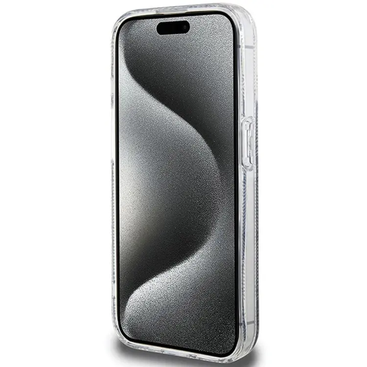 GUESS futerał do IPHONE 15 Pro Max kompatybilny z MagSafe GUHMP15XHGCUSTGK (IML GCUBE) czarny