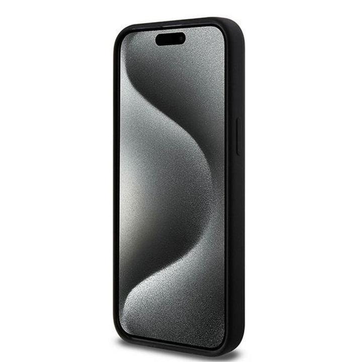 KARL LAGERFELD futerał do IPHONE 15 Pro Max kompatybilny z MagSafe KLHMP15XSCMKCRHK (Silicone KC Body Ring) czarny