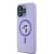 KARL LAGERFELD futerał do IPHONE 15 Pro Max kompatybilny z MagSafe KLHMP15XSCMKCRHU (Silicone KC Body Ring) fioletowy