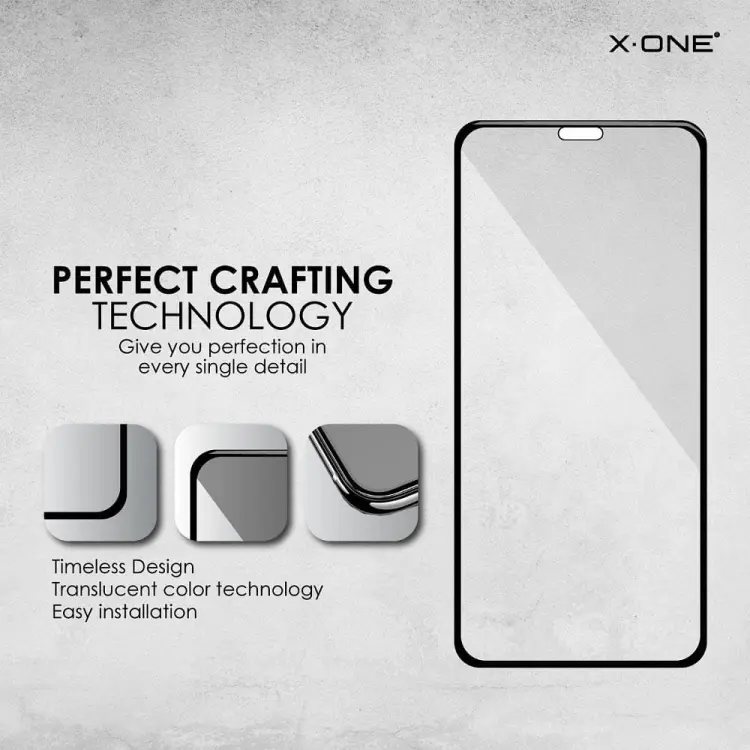 Szkło hartowane X-ONE Full Cover Extra Strong Matowe - do iPhone 13/13 Pro/14 (full glue) czarny