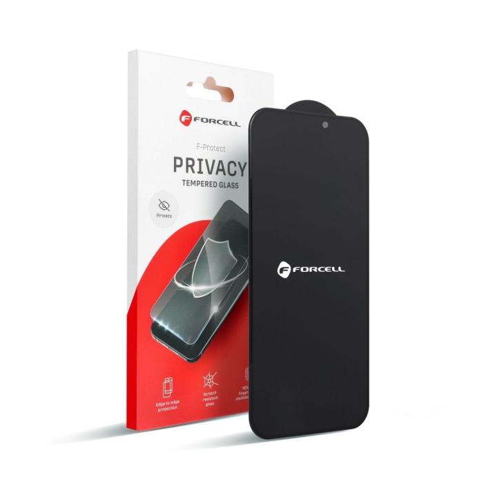 Szkło Hartowane Forcell Privacy Glass - do Iphone 13 Pro Max / 14 Plus czarny