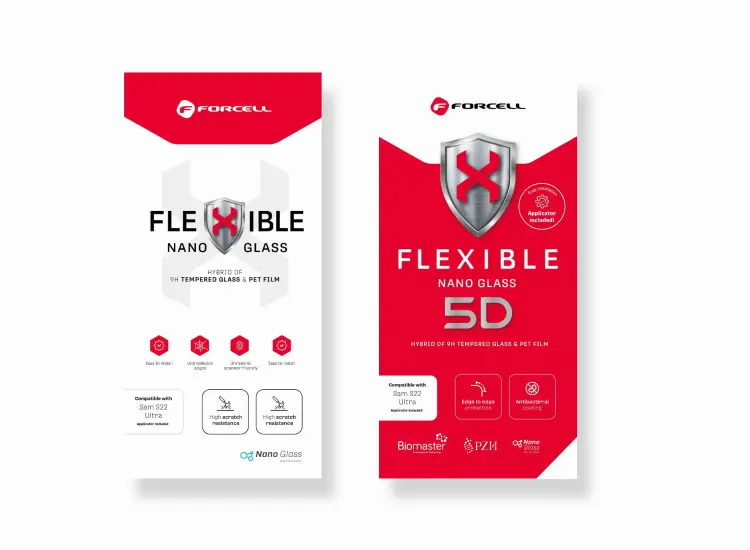 Forcell Flexible 5D - szkło hybrydowe do iPhone 12 Pro Max czarny