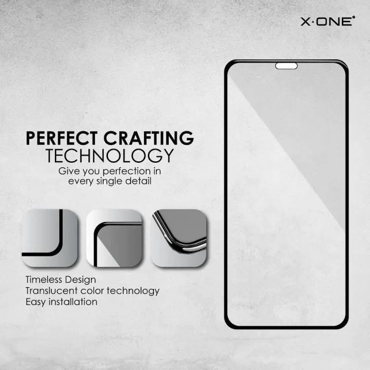 Szkło hartowane X-ONE Full Cover Extra Strong Matowe - do iPhone 12 mini (full glue) czarny