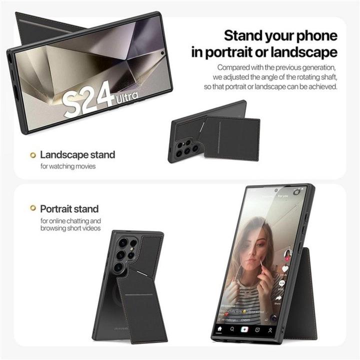 DUX DUCIS futerał RAFI II MAG z podstawką kompatybilny z MagSafe do SAMSUNG S24 Ultra czarny