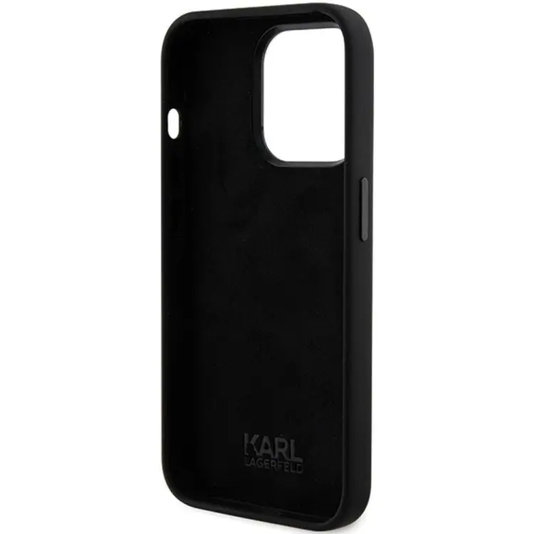 KARL LAGERFELD futerał do IPHONE 15 Pro KLHCP15LSDHKCNK (Silicone KC) czarny