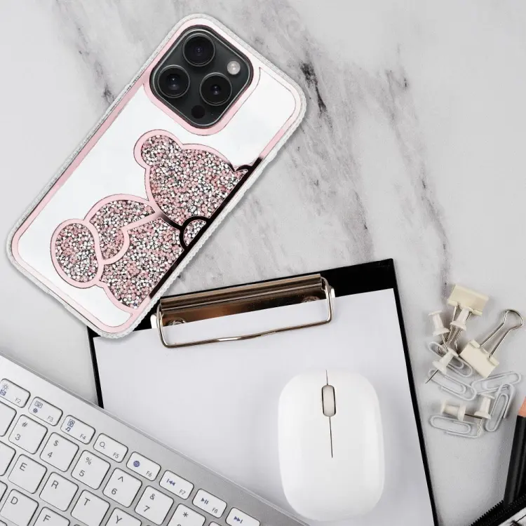 Futerał TEDDY BEAR do IPHONE 16 Pro różowy