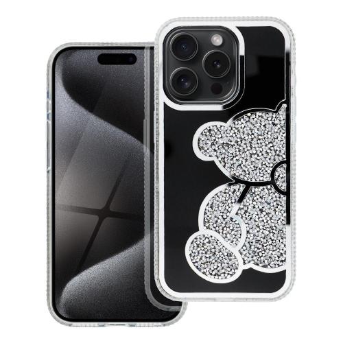 Futerał TEDDY BEAR do IPHONE 16 Pro srebrny