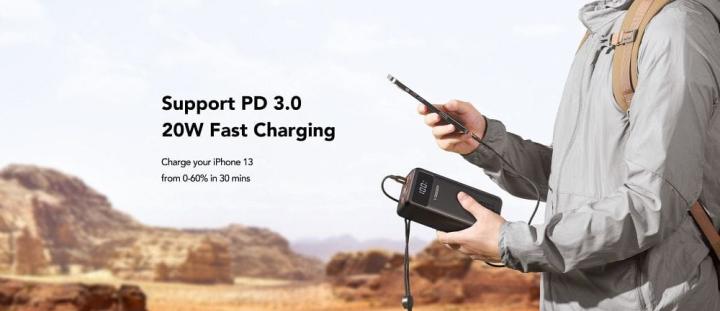 VEGER powerbank 50 000 mAh PD QC3.0 5A 22,5W Tank Lite (W5001) czarny