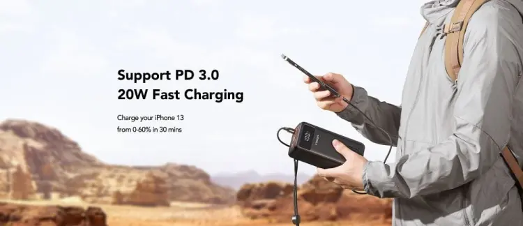 VEGER powerbank 50 000 mAh PD QC3.0 5A 22,5W Tank Lite (W5001) czarny