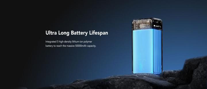 VEGER powerbank 50 000 mAh PD QC3.0 5A 22,5W Tank Lite (W5001) czarny