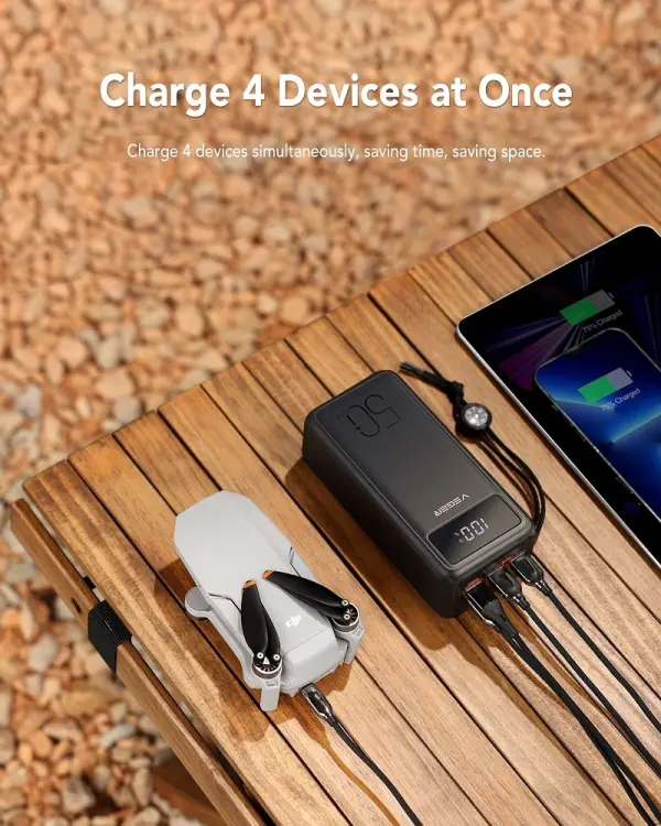 VEGER powerbank 50 000 mAh PD QC3.0 5A 22,5W Tank Lite (W5001) czarny