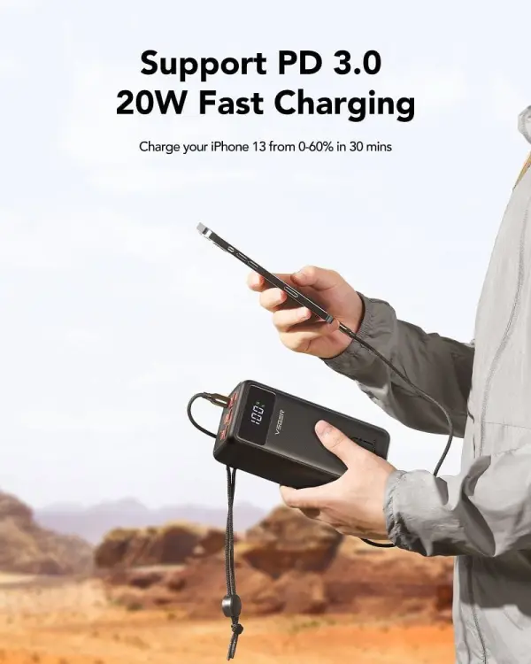 VEGER powerbank 50 000 mAh PD QC3.0 5A 22,5W Tank Lite (W5001) czarny