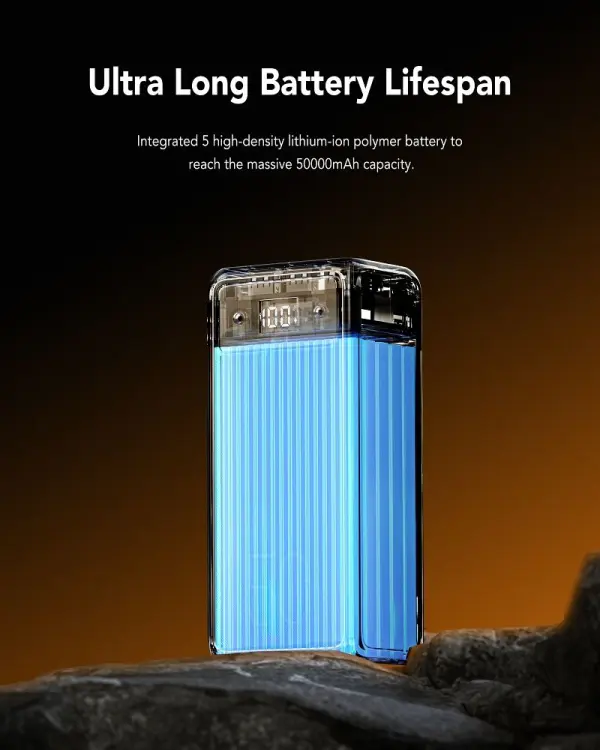 VEGER powerbank 50 000 mAh PD QC3.0 5A 22,5W Tank Lite (W5001) czarny