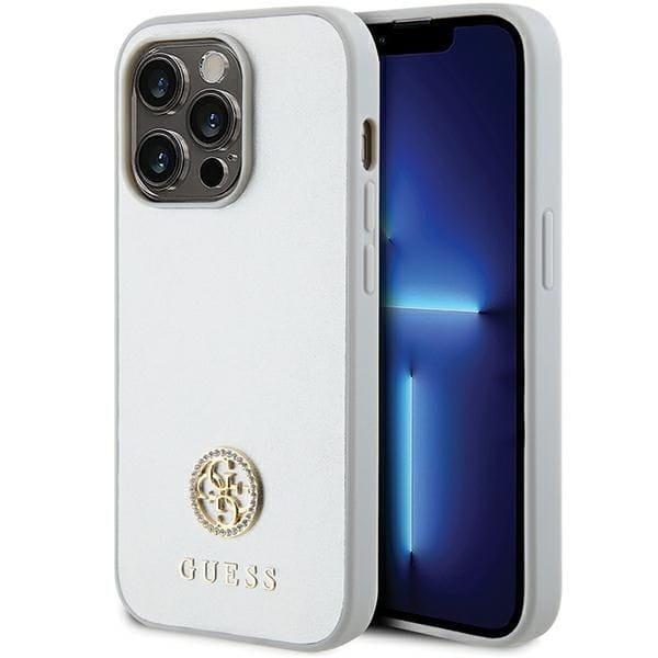GUESS futerał do IPHONE 15 Pro GUHCP15LPS4DGPS (Strass Metal Logo) srebrny