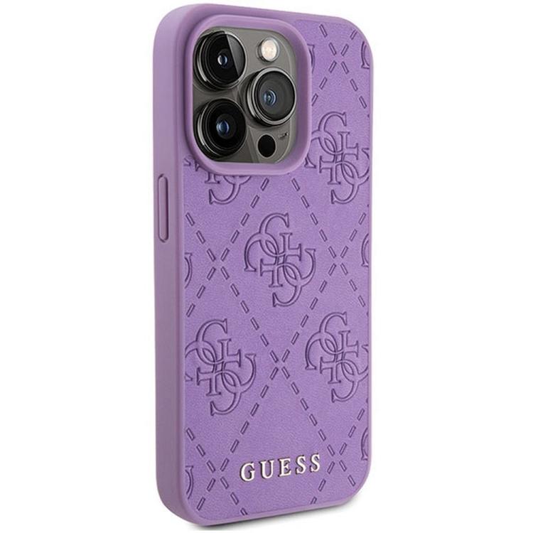 GUESS futerał do IPHONE 15 Pro Max GUHCP15XP4EPMU (Quilted 4G Classic) jasny fiolet