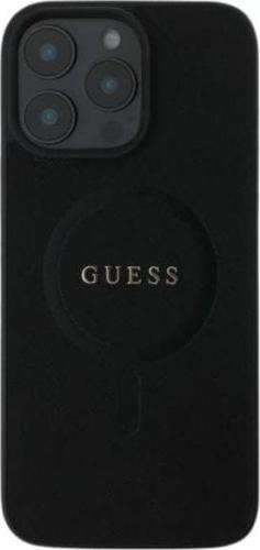 GUESS futerał do IPHONE 16 Plus kompatybilny z MagSafe GUHMP16MPSAHMCK (PU Saffiano Classic Logo) czarny