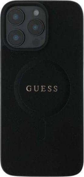 GUESS futerał do IPHONE 16 Plus kompatybilny z MagSafe GUHMP16MPSAHMCK (PU Saffiano Classic Logo) czarny