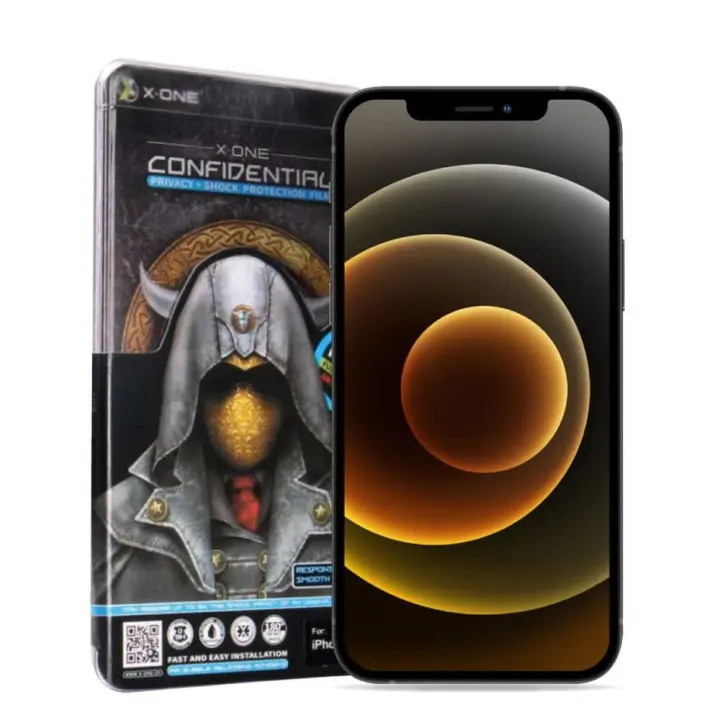 Szkło hartowane X-ONE Full Cover Extra Strong Privacy - do iPhone 15 Pro Max (full glue) czarny