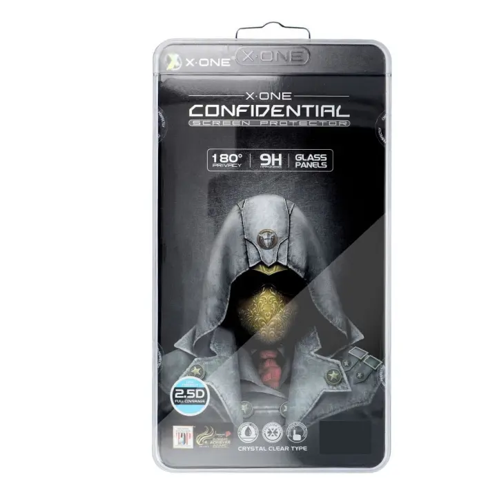 Szkło hartowane X-ONE Full Cover Extra Strong Privacy - do iPhone 15 Pro Max (full glue) czarny