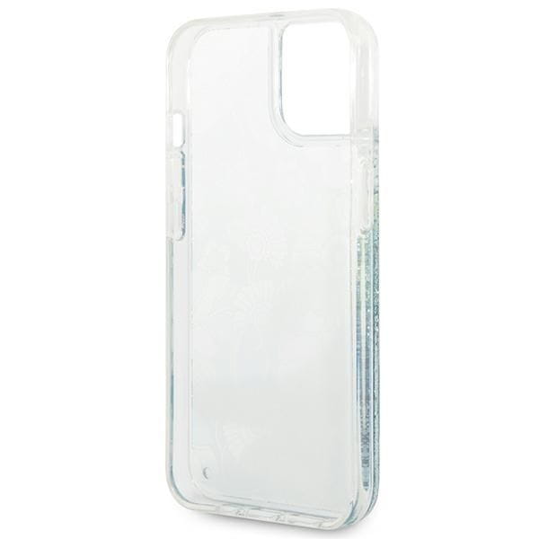 GUESS futerał do IPHONE 13 / 14 / 15 GUHCP14SLFLSN (Flower Liquid Glitter) zielony