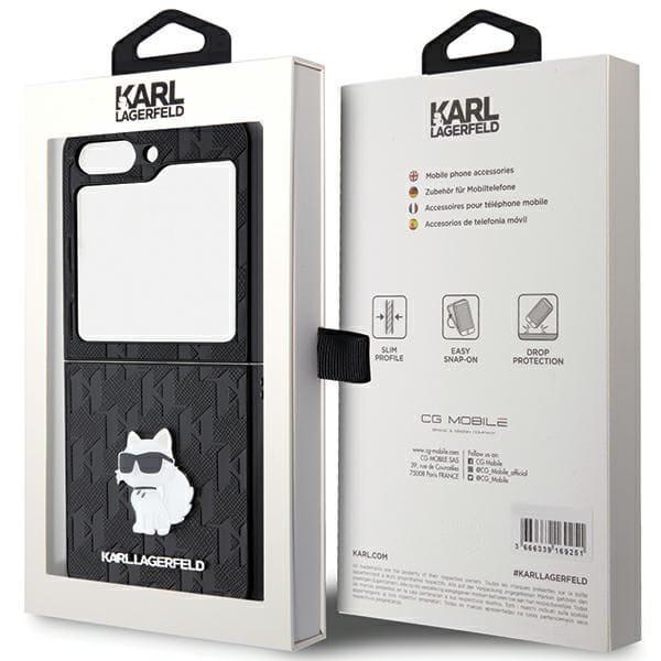 KARL LAGERFELD futerał do SAMSUNG Z Flip 5 KLHCZF5SAPCHNPK (Saffiano Mono Choupette PIN) czarny