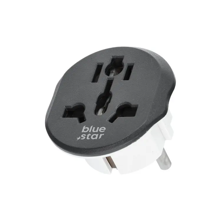 BLUE STAR adapter podróżny GO TO Europe (Type E) 16A biały
