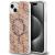 GUESS futerał do IPHONE 15 kompatybilny z MagSafe GUHMP15SHGCUSTGW (IML GCUBE) brązowy