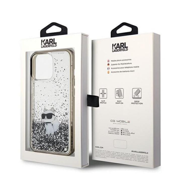 KARL LAGERFELD futerał do IPHONE 13 Pro KLHCP13LLKCNSK (Liquid Glitter C) transparentny