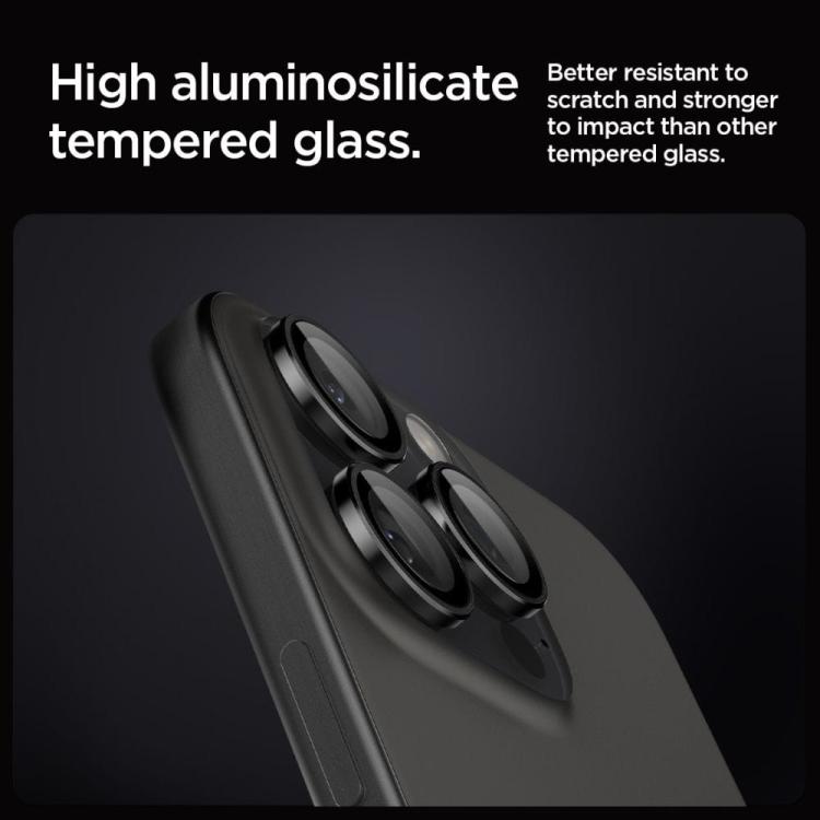OSŁONA APARATU SPIGEN OPTIK PRO GLAS.TR ”EZ FIT” CAMERA PROTECTOR 2-PACK IPHONE 14 PRO / PRO MAX / 15 PRO / PRO MAX / 16 PRO / PRO MAX BLACK