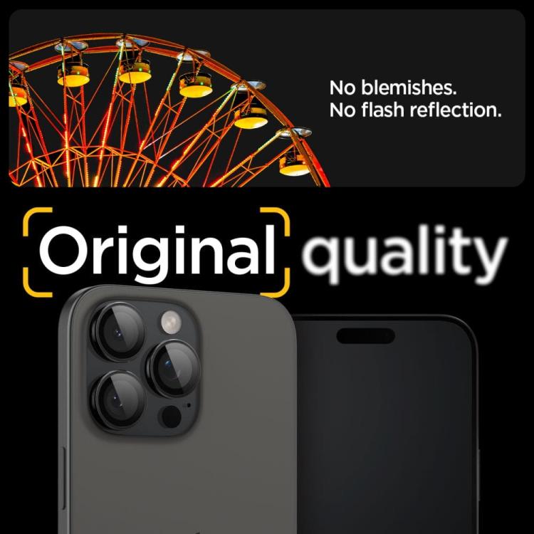 OSŁONA APARATU SPIGEN OPTIK PRO GLAS.TR ”EZ FIT” CAMERA PROTECTOR 2-PACK IPHONE 14 PRO / PRO MAX / 15 PRO / PRO MAX / 16 PRO / PRO MAX BLACK